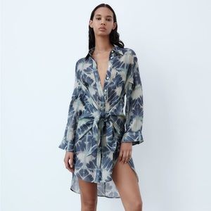 ZARA Knoted Ramie Dress LIMITED EDITION